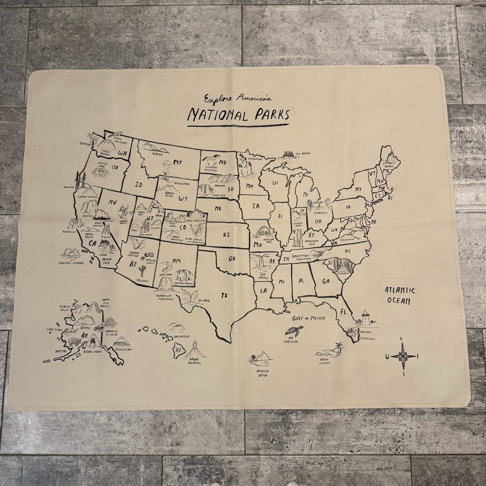 Gathre National Parks Mini+ Vegan Leather Play Mat